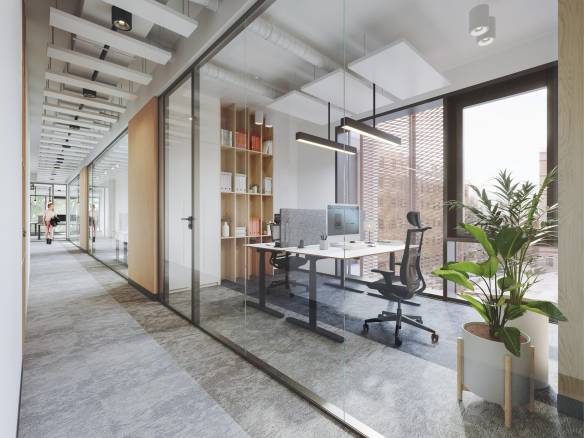 Satekles biznesa centra biroja telpas centrā